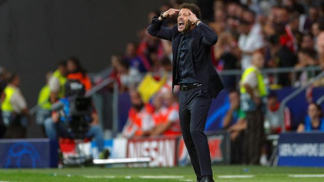 Simeone ante la Juventus en el Wanda Metropolitano