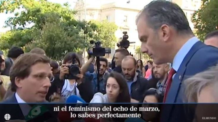 Almeida y Ortega-Smith durante la bronca entre ambos