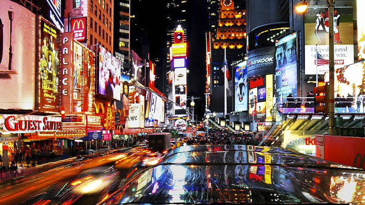 El estímulo total para la atención que es Time Square, en Nueva York.