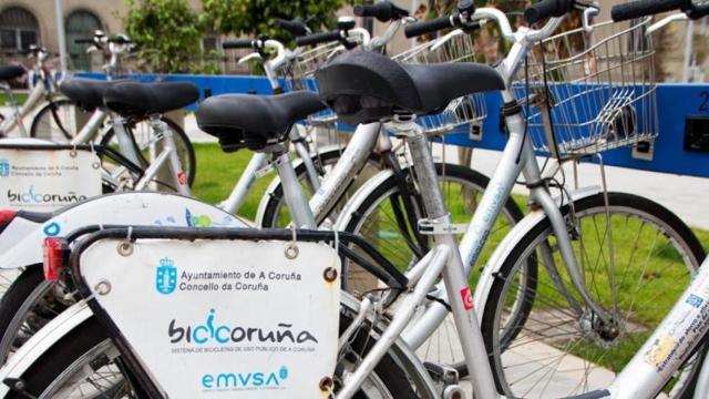 Foto de archivo de una de las estaciones de BiciCoruña en la ciudad.