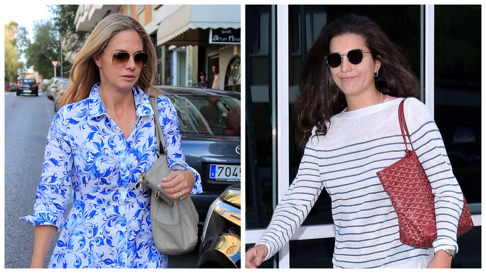 Genoveva Casanova y Bárbara Mirjan durante su visita a Cayetano Martínez de Irujo en el hospital.