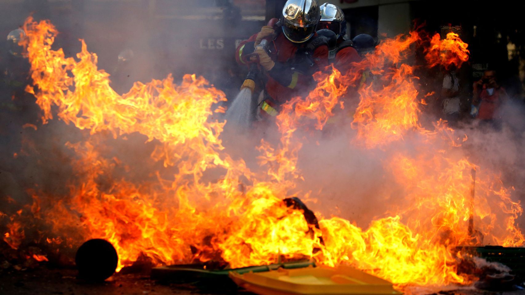 Manifestación de los chalecos amarillos en París.