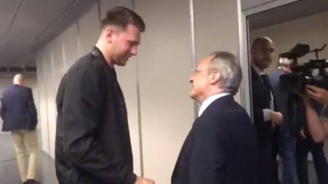 Luka Doncic y Florentino Pérez