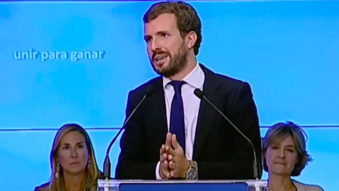 Pablo Casado durante su intervención.