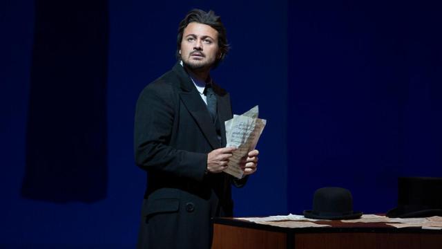 Vittorio Grigolo durante una actuación en Nueva York