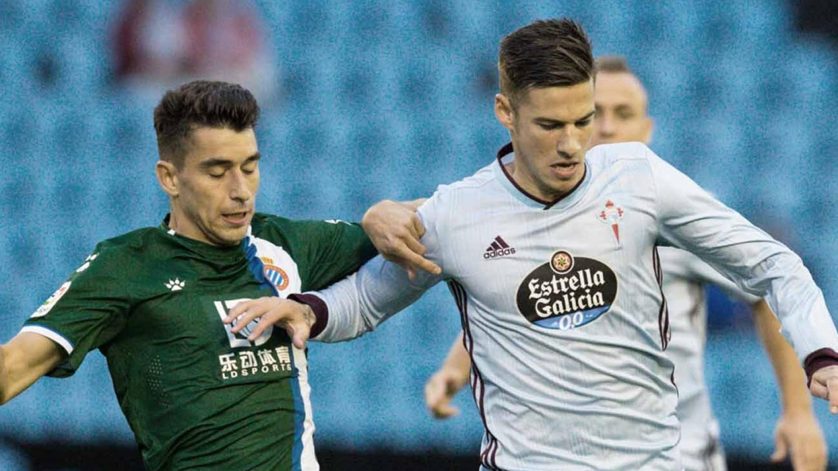 Santi Mina en el Celta de Vigo-Espanyol. Foto: Twitter (@RCCelta)