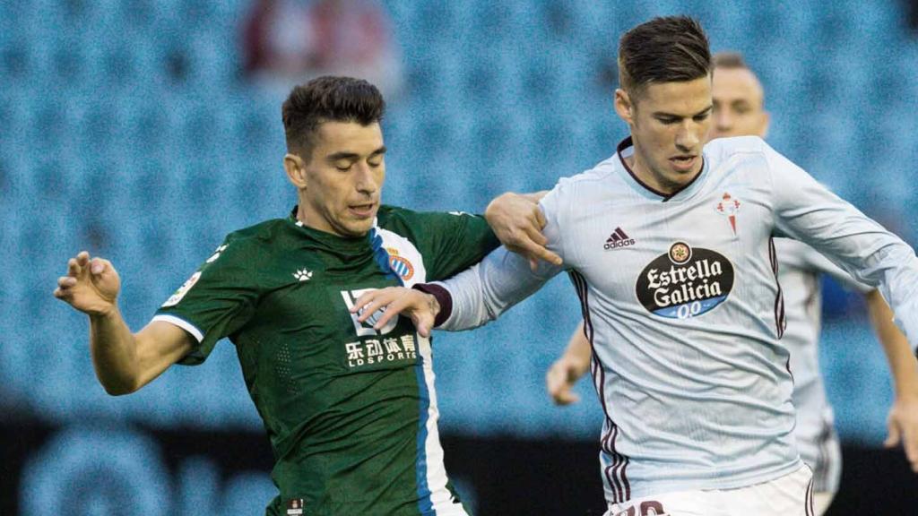 Santi Mina en el Celta de Vigo - Espanyol.
