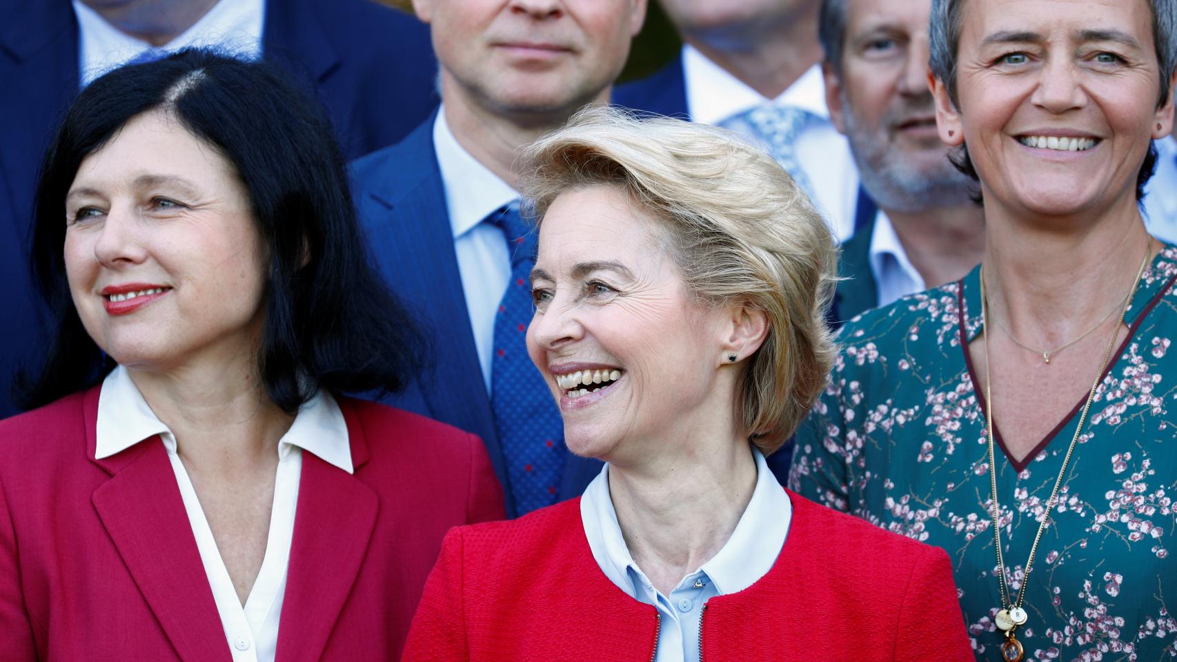 Ursula von der Leyen, durante la primera reunión de su equipo el 13 de septiembre