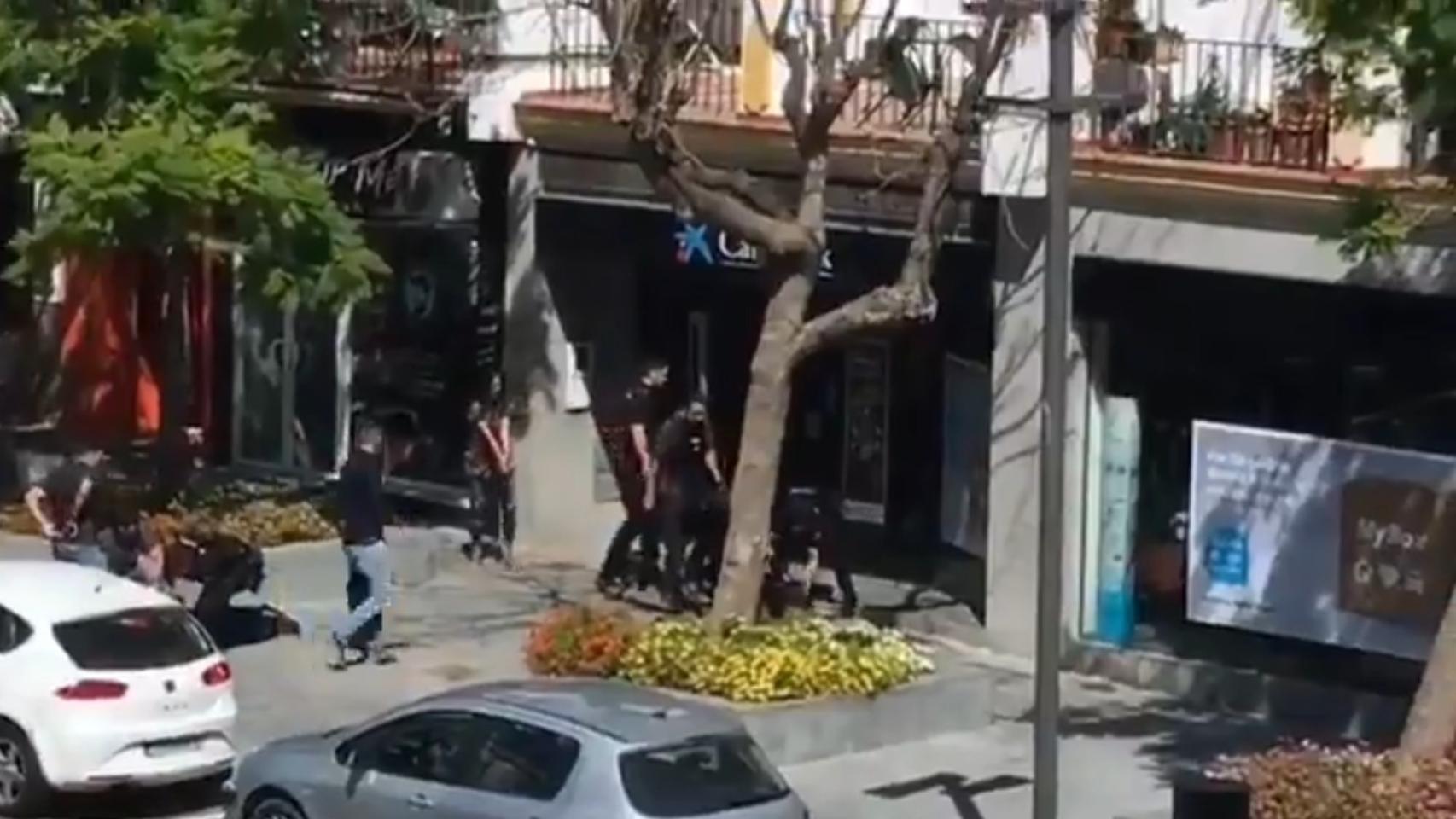 Imagen del atraco captada por el Sindicato del Cuerpo Nacional de Policía