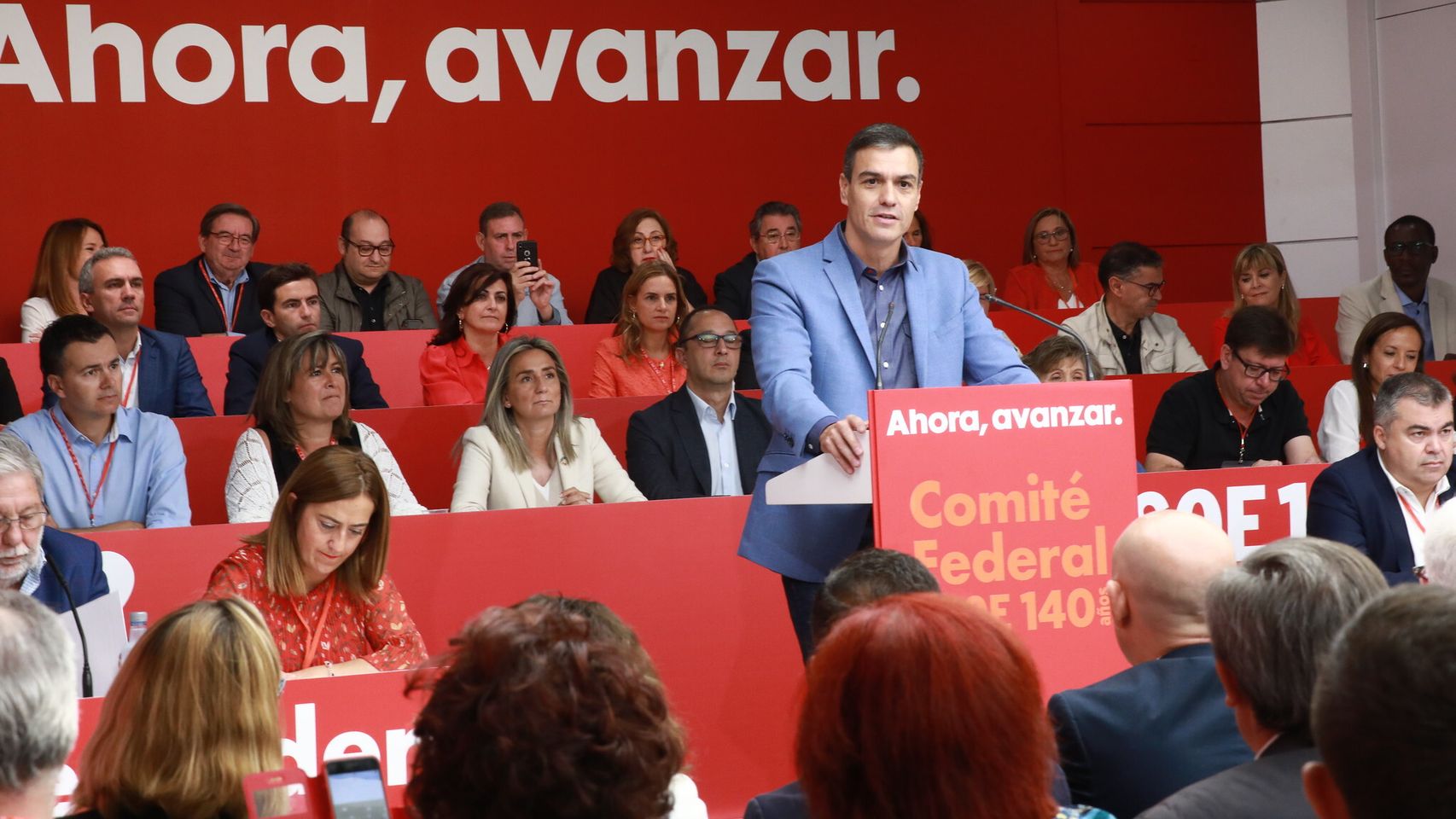 Sánchez, este sábado ante el Comité Federal del PSOE en Ferraz.