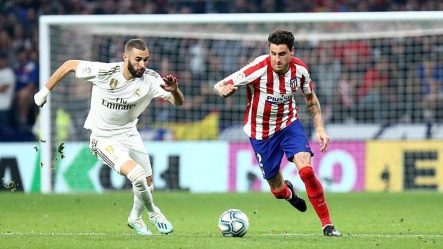 Encuentro entre el Atlético y el Real Madrid.