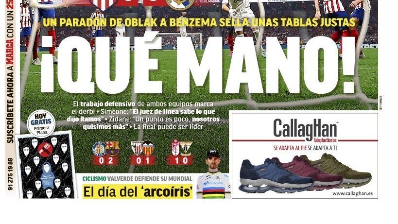 Portada MARCA (29/09/2019)