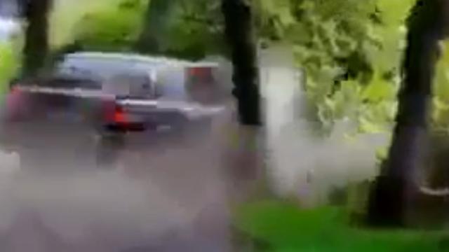 Accidente en el Rally de Llanes. Foto: El Comercio