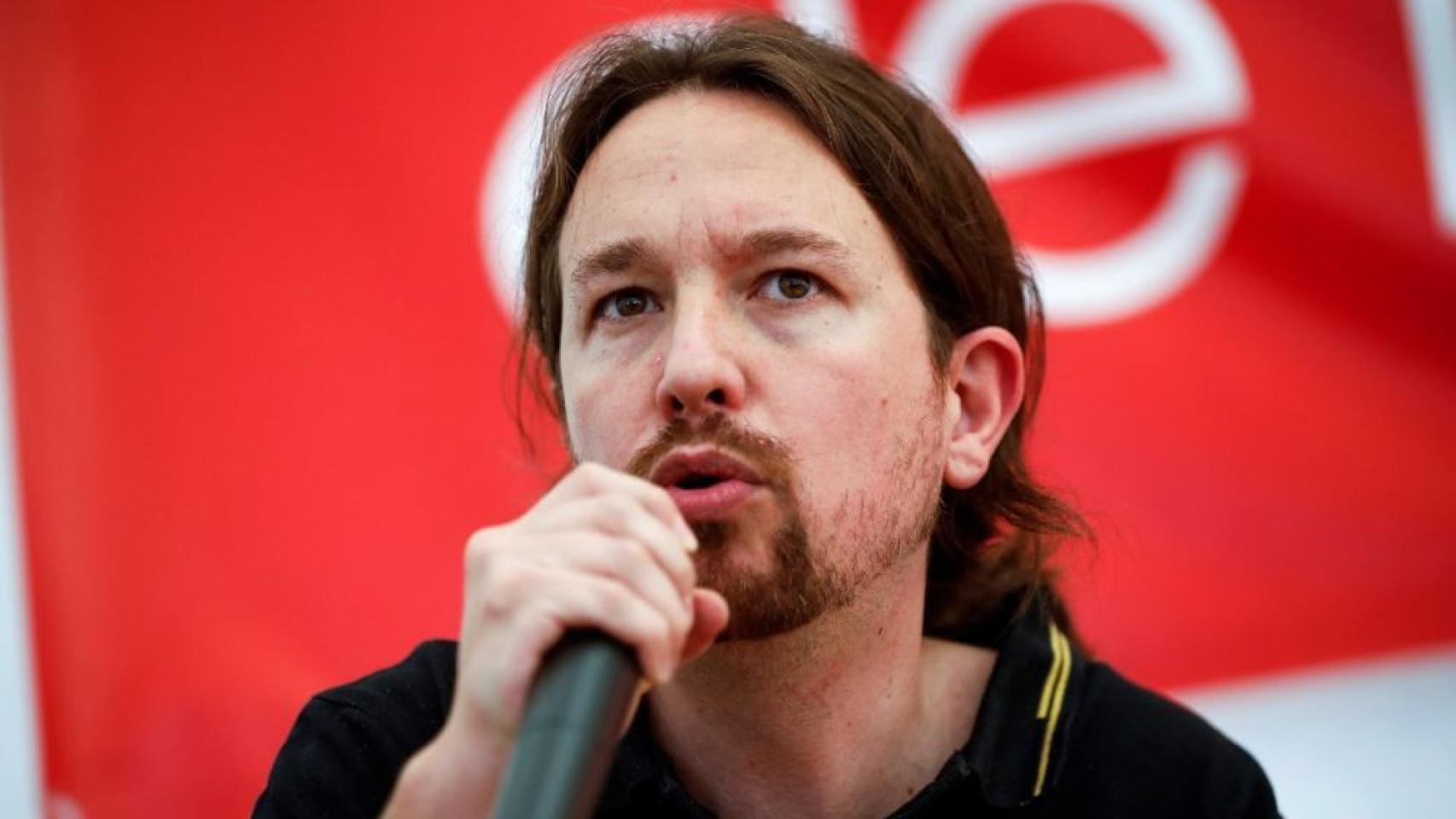 Pablo Iglesias durante su intervención en las fiestas del PCE este domingo en Rivas.
