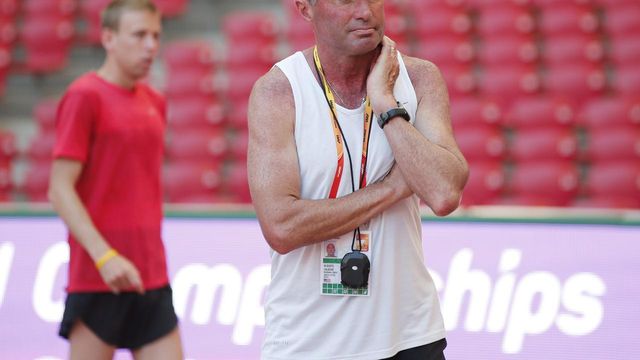 Alberto Salazar en un entrenamiento