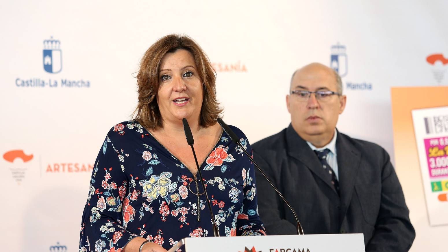 Patricia Franco, consejero de Economía y Empleo de Castilla-La Mancha, este lunes durante la presentación de Farcama 2019. Foto: Óscar Huertas