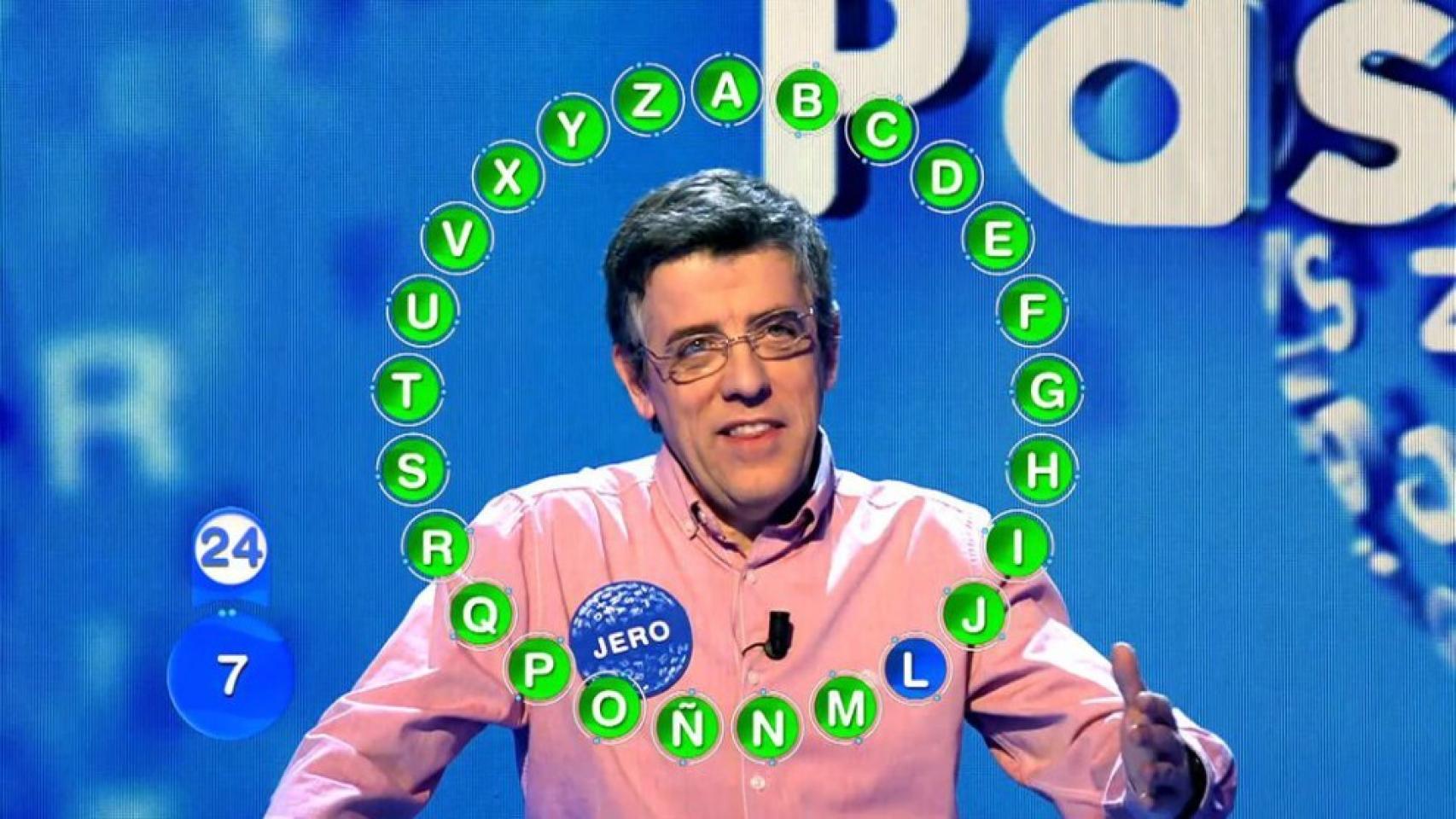 Jero en 'Pasapalabra' (Mediaset España)