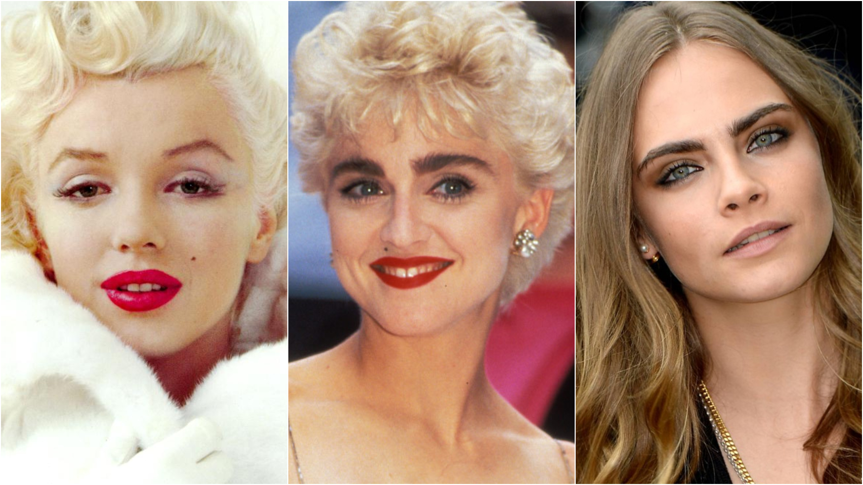 Marilyn Monroe, Madonna y Cara Delevingne en un combo de El Estilo.