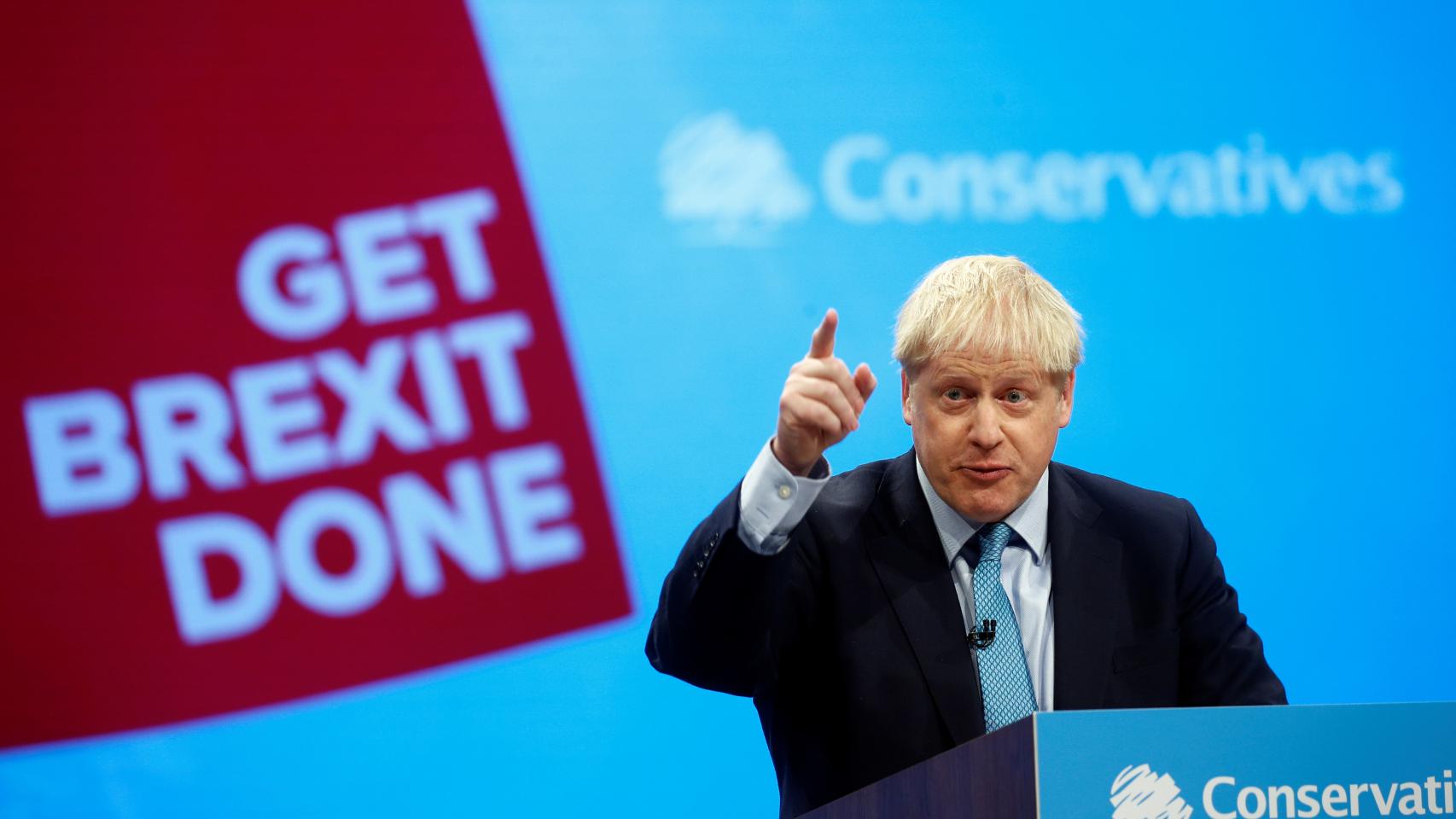 Boris Johnson, durante su intervención este miércoles en el congreso de los tories en Manchester