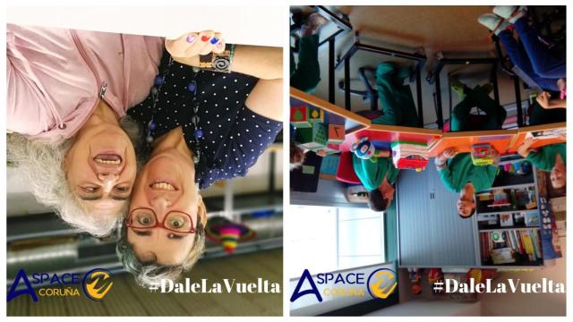 #DaleLaVuelta: fotos al revés para concienciar sobre la parálisis cerebral en A Coruña