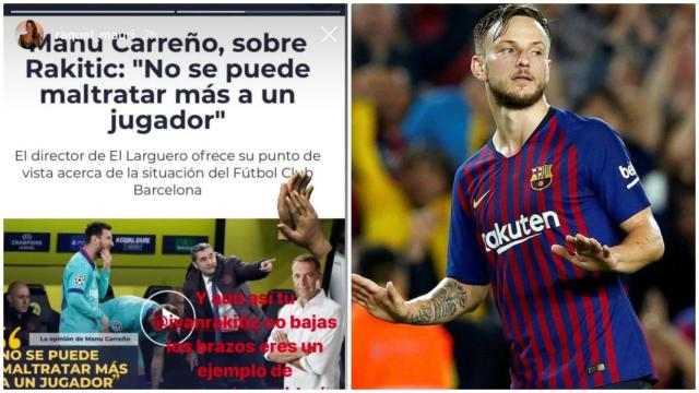 Mensaje mujer de Rakitic