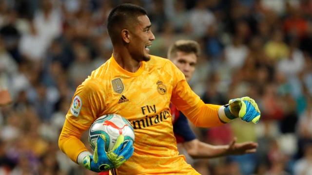 Areola, en un partido del Real Madrid en La Liga