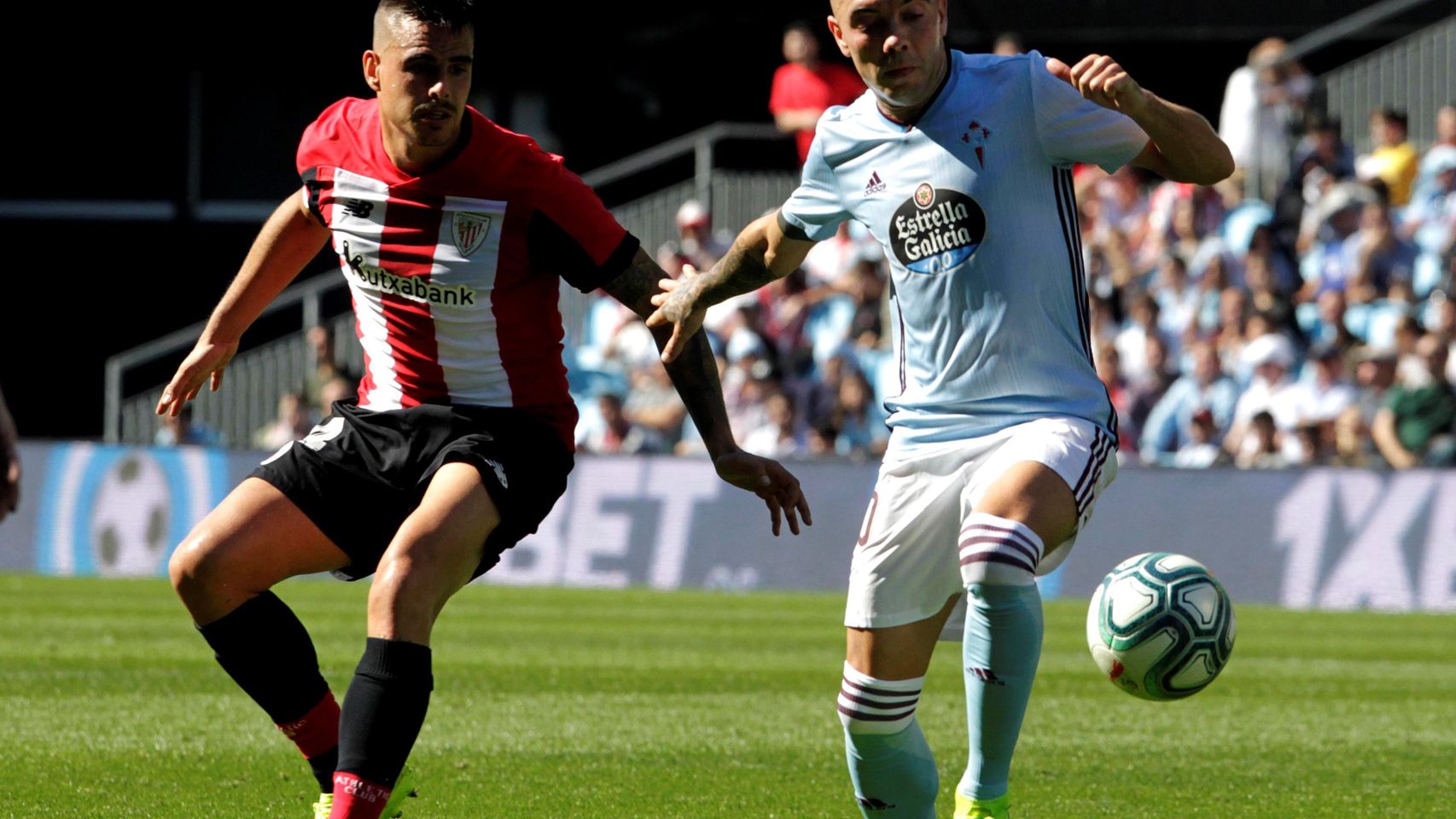 Iago Aspas, durante el partido entre el Celta y el Athletic