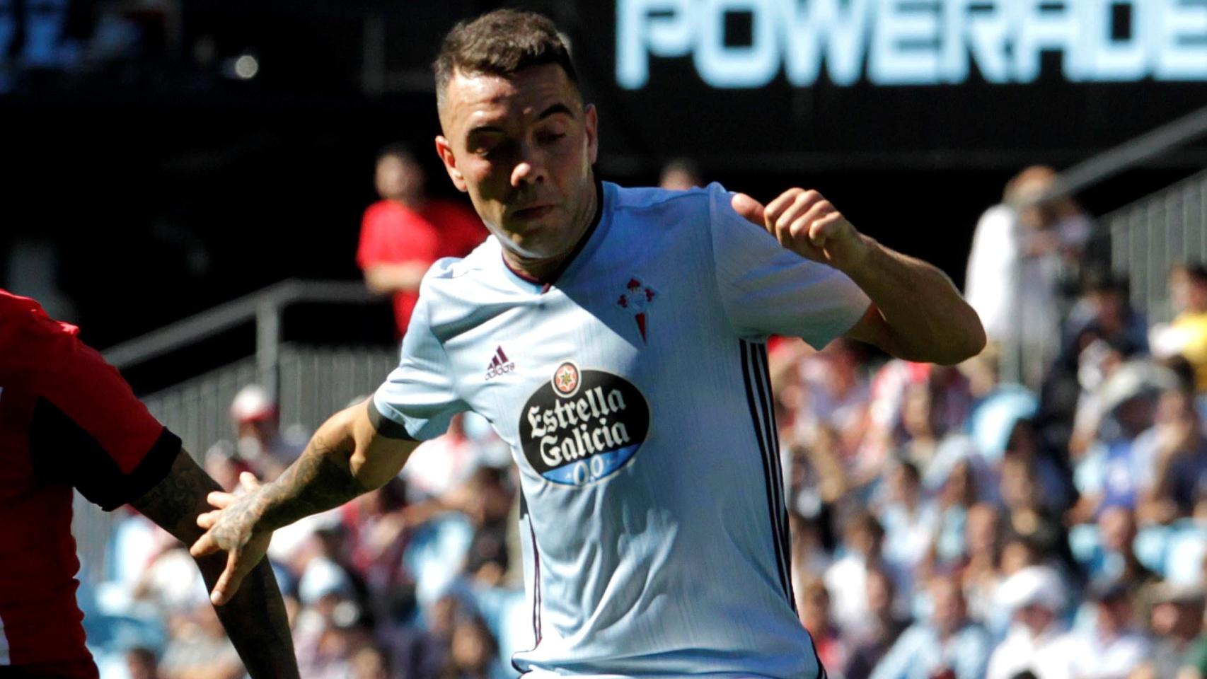 Iago Aspas, durante el partido entre el Celta y el Athletic