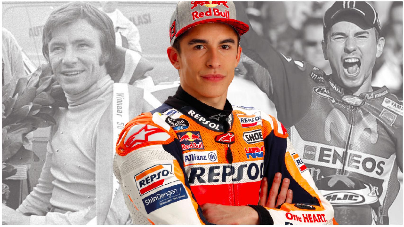 Ángel Nieto, Marc Márquez y Jorge Lorenzo