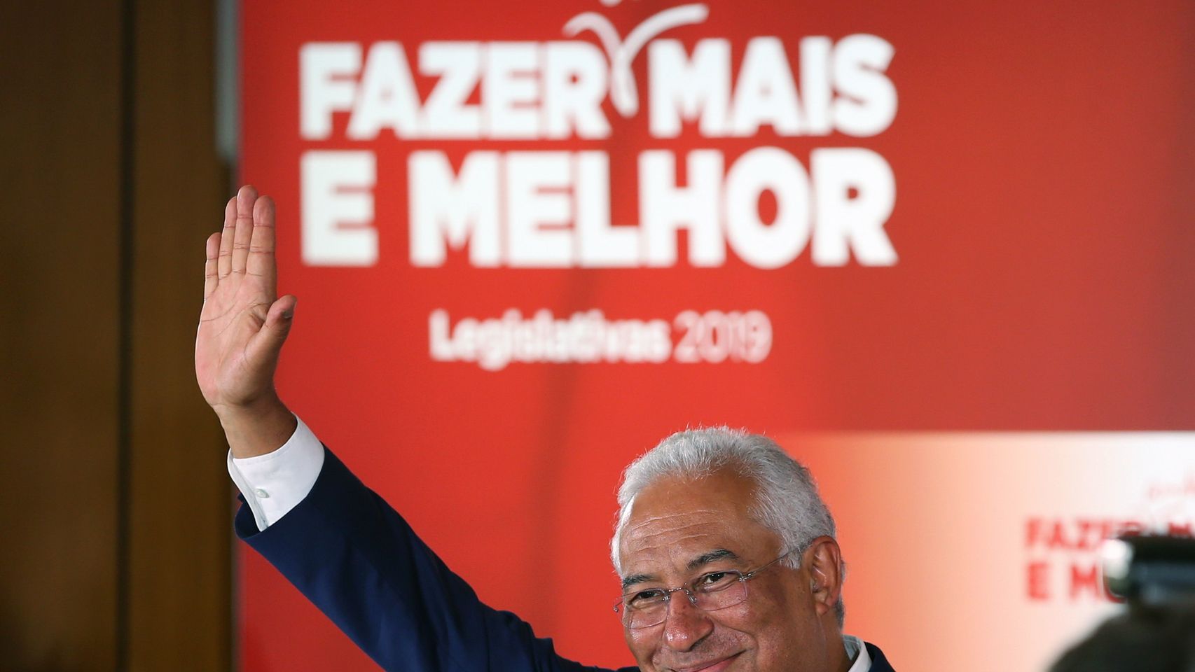 António Costa celebra su victoria en las elecciones en Portugal.