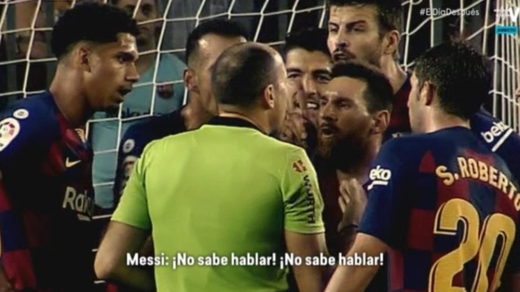Messi y su discusión con Mateu Lahoz por Dembélé