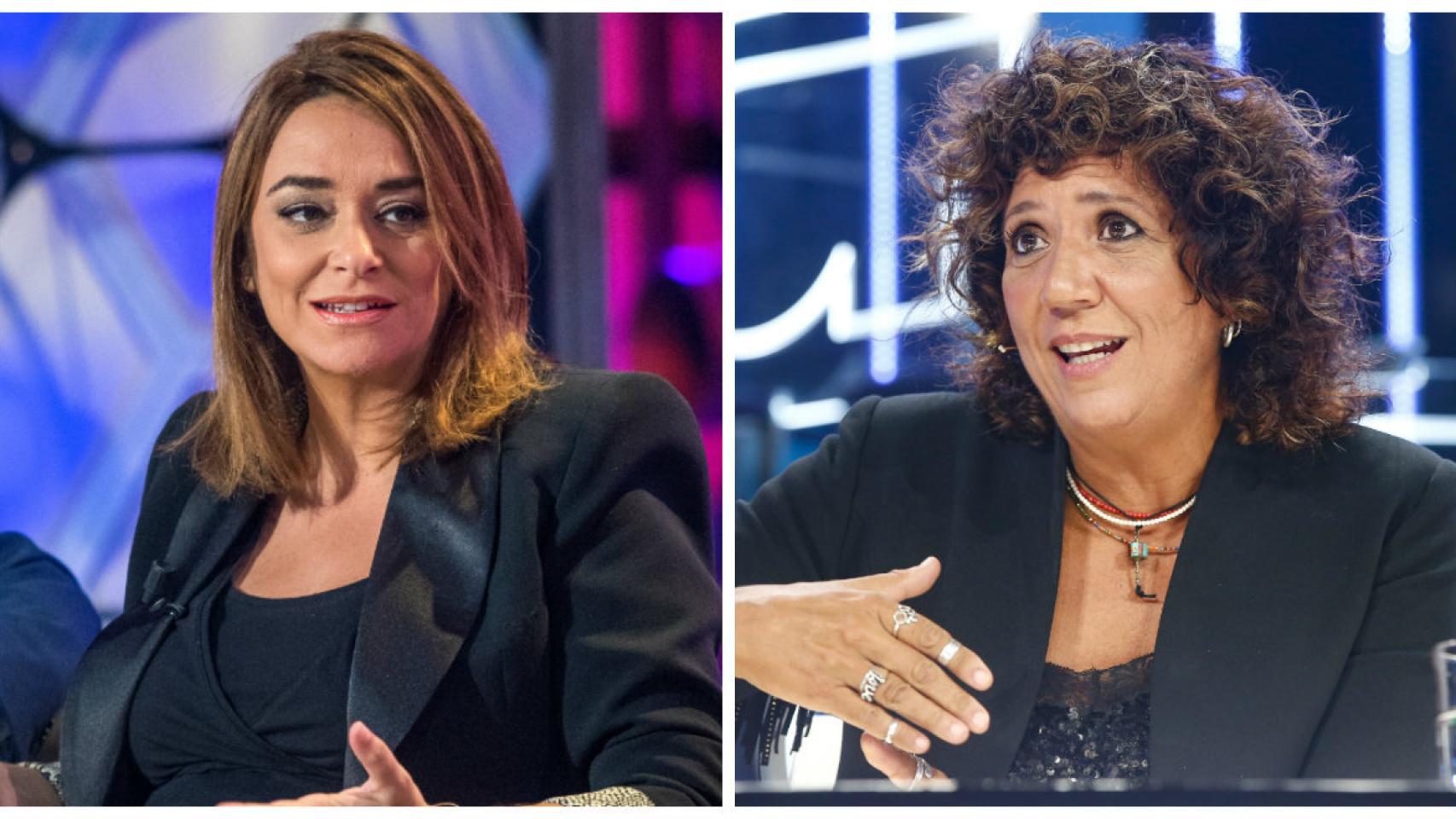 Toñi Moreno y la cantante Rosana en montaje JALEOS.