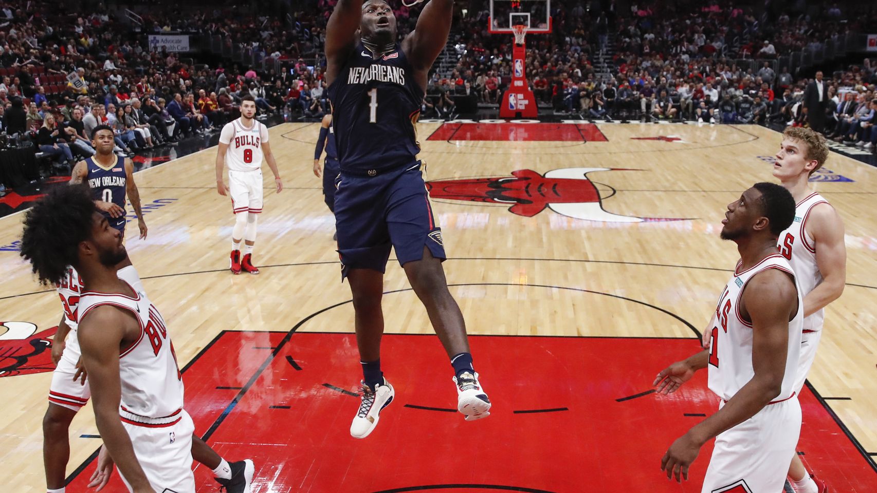 Zion Williamson frente a los Bulls