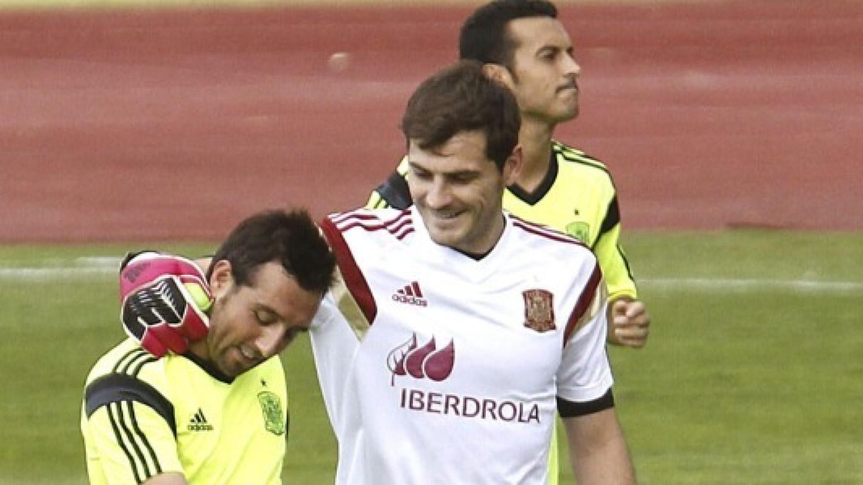 Cazorla y Casillas en la Selección