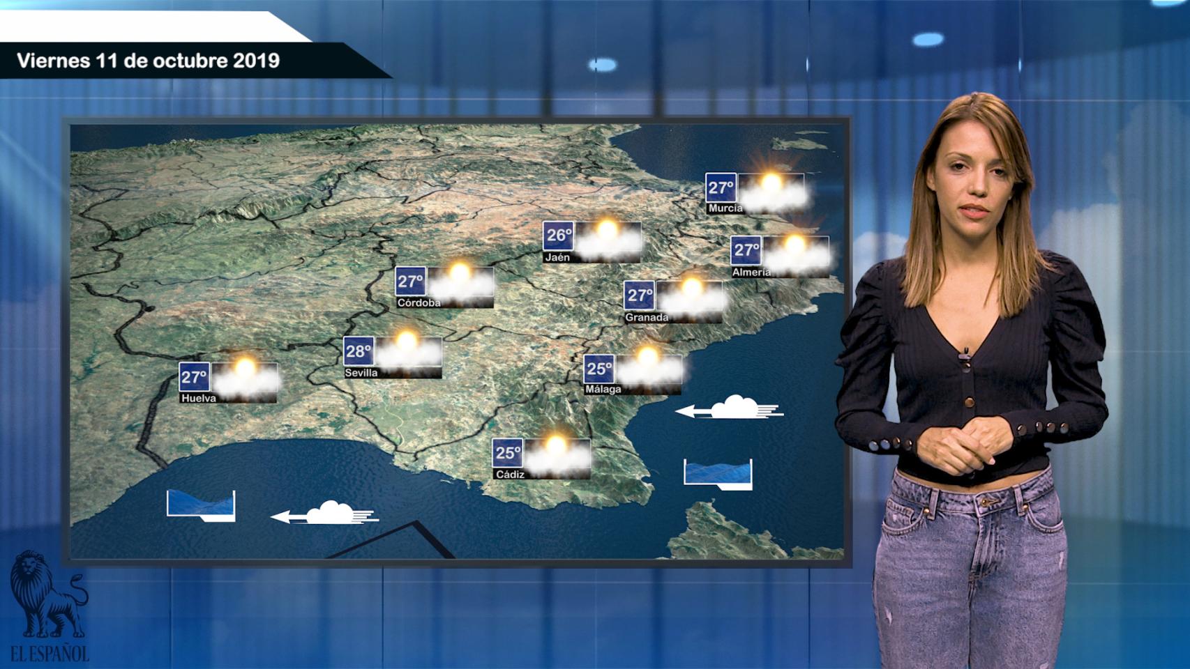 El pronóstico del tiempo para el viernes 11 de octubre.