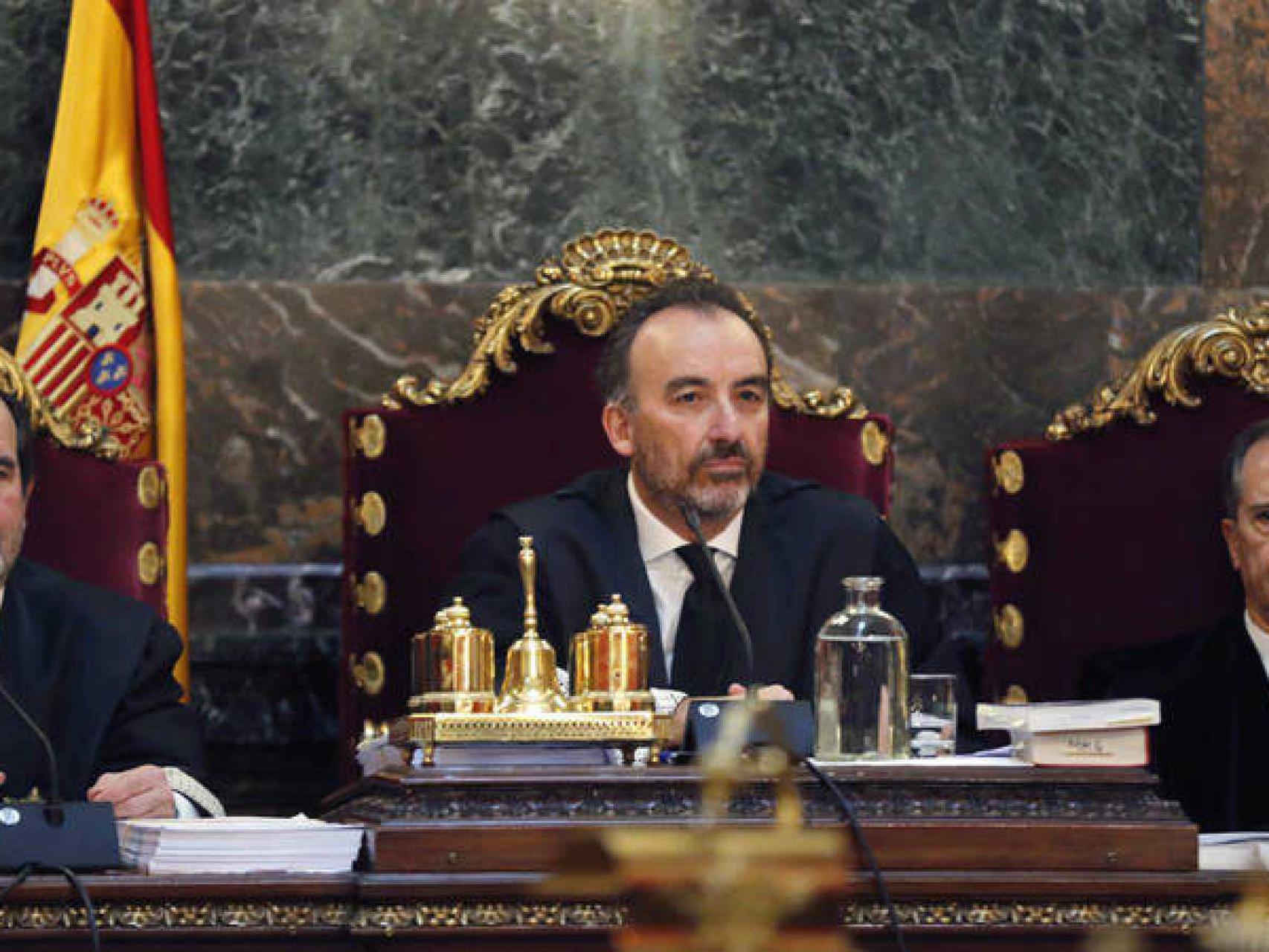 El magistrado del Tribunal Supremo Manuel Marchena durante el juicio del procés.