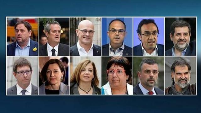 Los 12 acusados del juicio del 'procés'