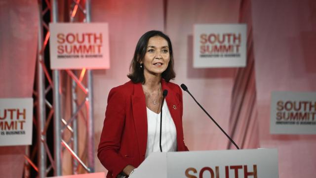 La ministra de Industria en funciones, Reyes Maroto durante su intervención en la South Summit el 4 de octubre.