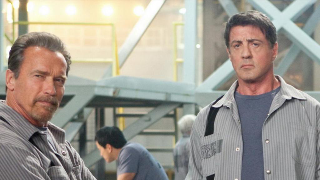 Arnold Schwarzenegger y Sylvester Stallone en 'Plan de escape'