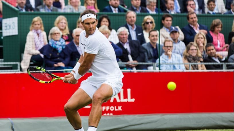 Rafa Nadal en un partido.