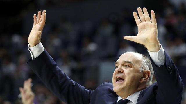 Pablo Laso en el Real Madrid-Maccabi