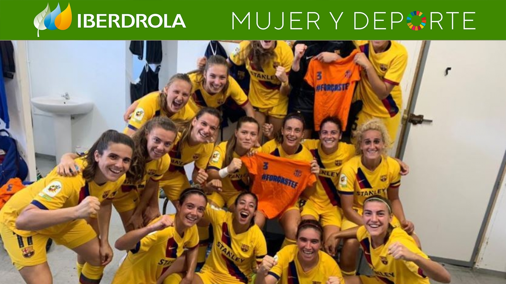 El Barcelona celebra su triunfo ante el Sporting