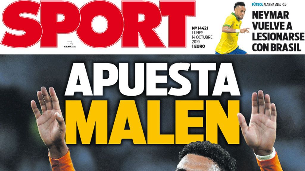 La portada del diario Sport (14/10/2019)