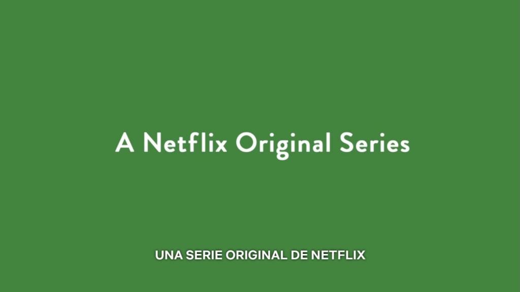 Cartela de 'Serie original de Netflix' en The good place.