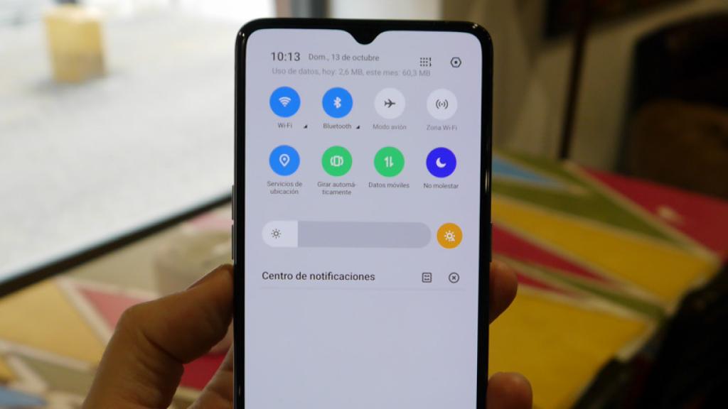 Ajustes rápidos de conexión en un móvil realme