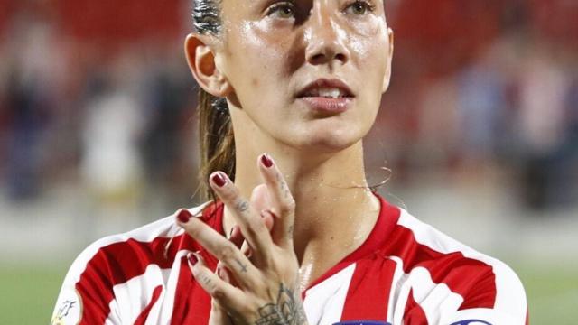 Virginia Torrecilla, en un partido del Atlético de Madrid femenino