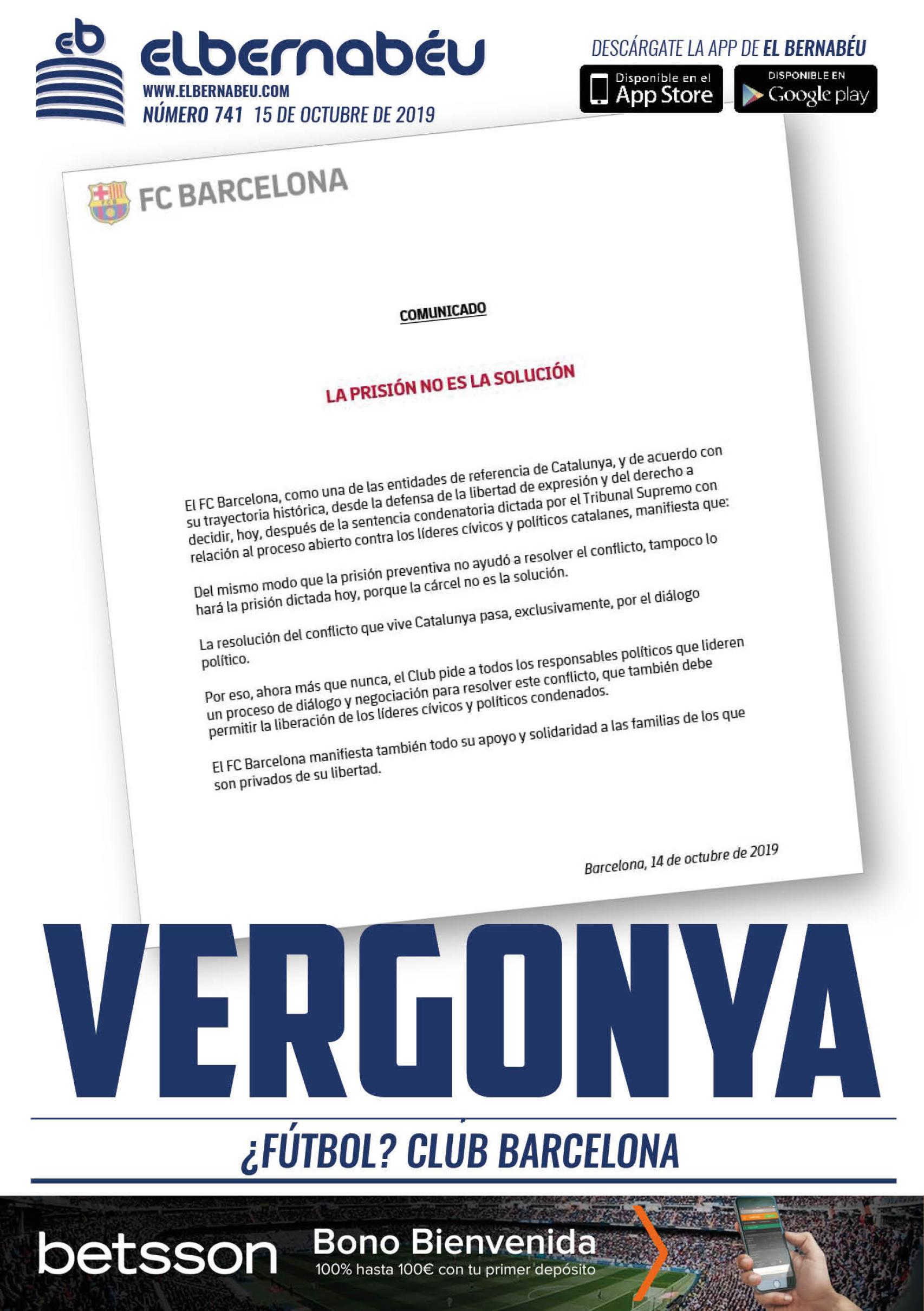 La portada de El Bernabéu (15/10/2019)