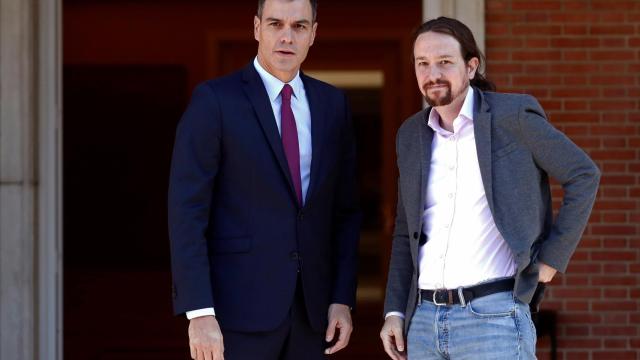 Sánchez e Iglesias este miércoles en Moncloa.