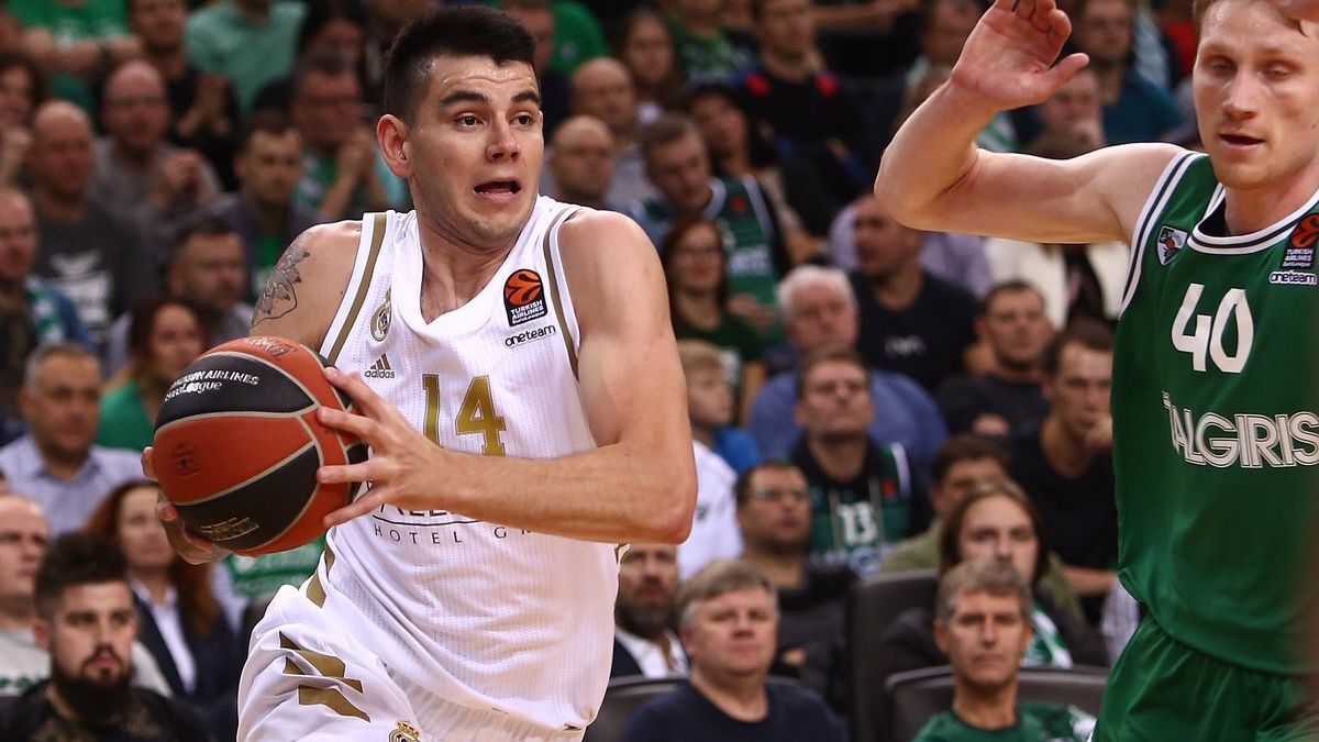 Deck, durante el partido de Euroliga entre Zalgiris Kaunas y Real Madrid