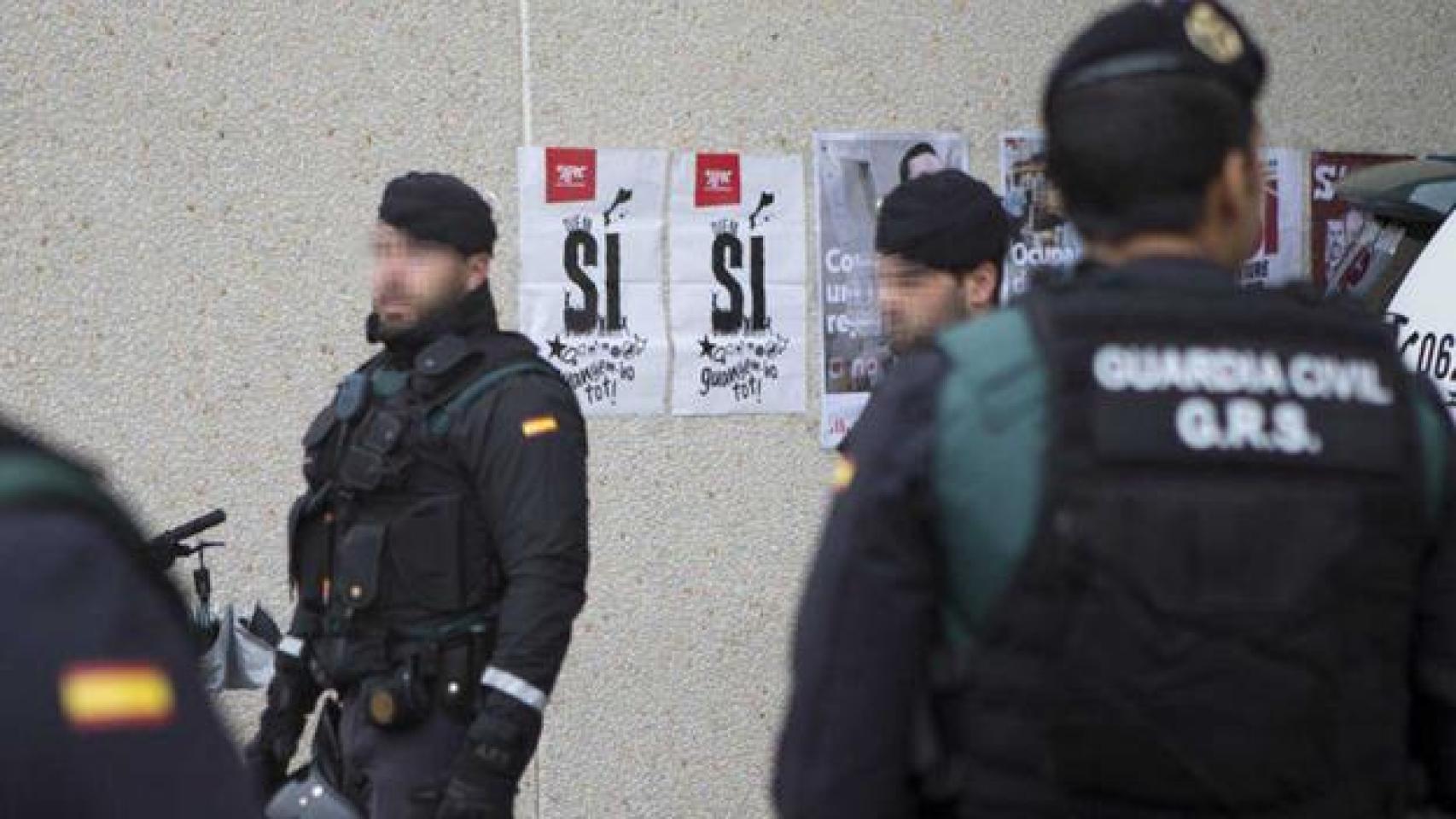 GRS de la Guardia Civil desplegados en Cataluña en una imagen de archivo.